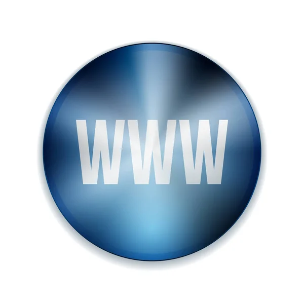 World Wide Web button — Stock Vector