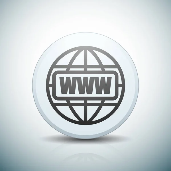 World wide web düğmesi — Stok Vektör