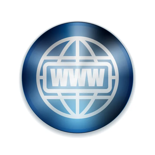 World Wide Web button — Stock Vector
