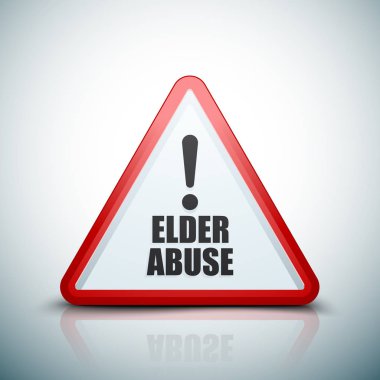 Elder Abuse alarm sign clipart