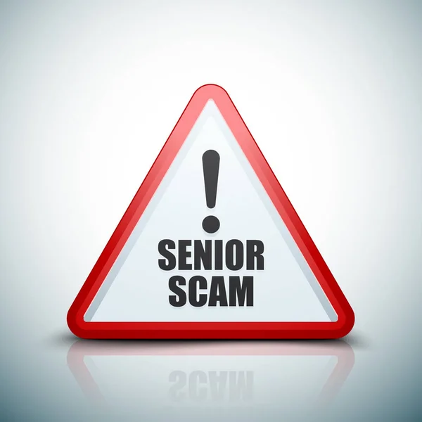 Senior oszustwa alert ikonę — Wektor stockowy