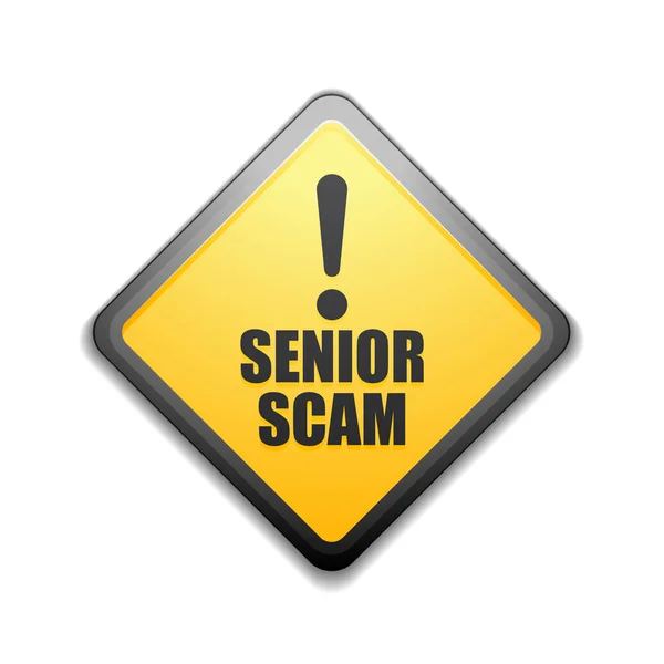 Senior oszustwa alert ikonę — Wektor stockowy