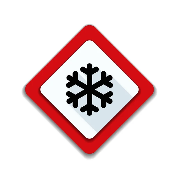 Señal de advertencia fría — Archivo Imágenes Vectoriales