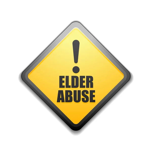 Signe d'alarme de mauvais traitements envers les aînés — Image vectorielle