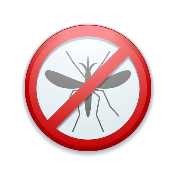 Mosquito stop sign — Stock Vector