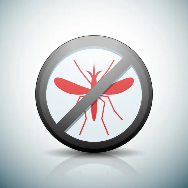 Mosquito stop sign — Stock Vector