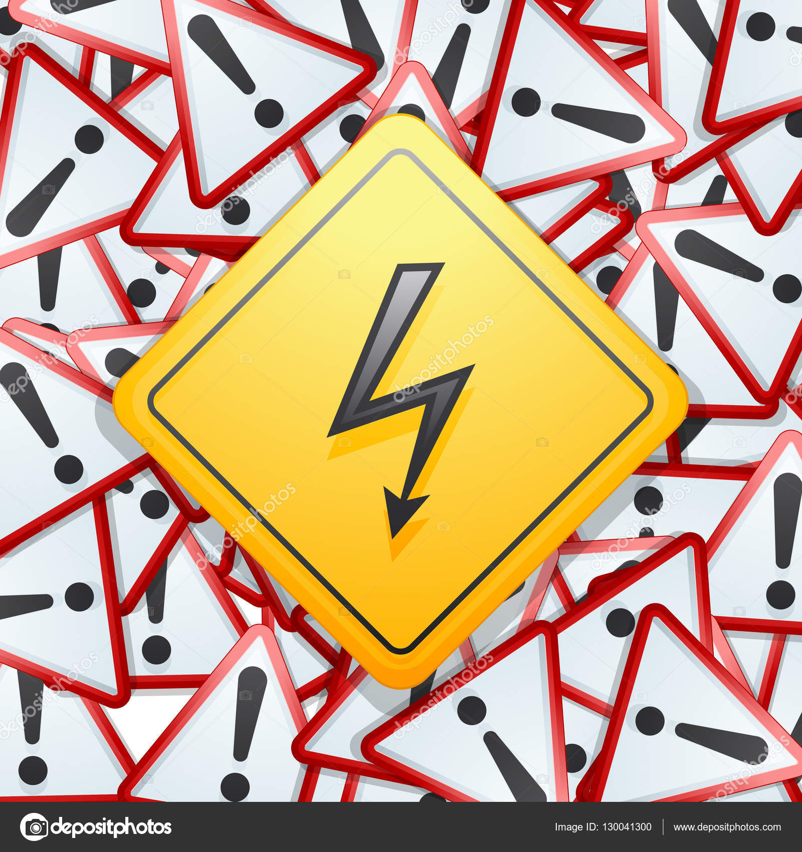 High Voltage Risk sign Stock Vector Image by ©Yuriy_Vlasenko #130041300