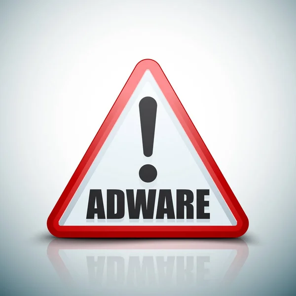 Adware teken pictogram — Stockvector