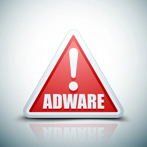 Icono de signo de adware — Vector de stock