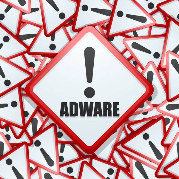 Adware teken pictogram — Stockvector