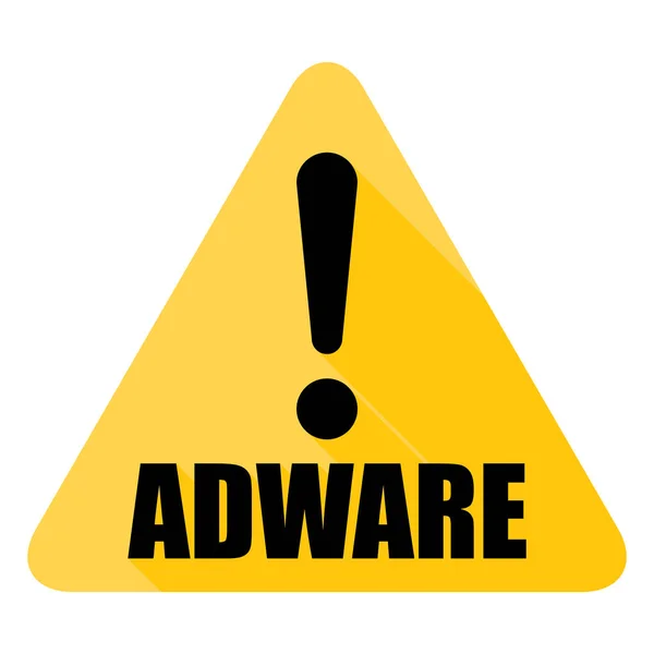 Ícone de sinal de adware — Vetor de Stock