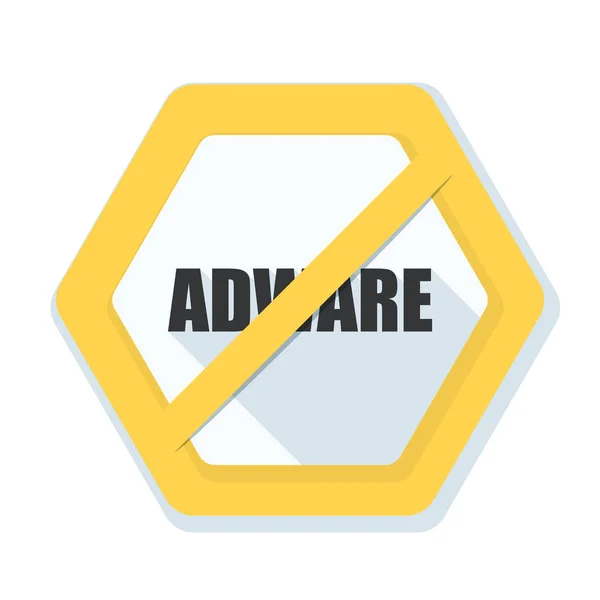 Εικονίδιο "υπογραφή" adware — Διανυσματικό Αρχείο