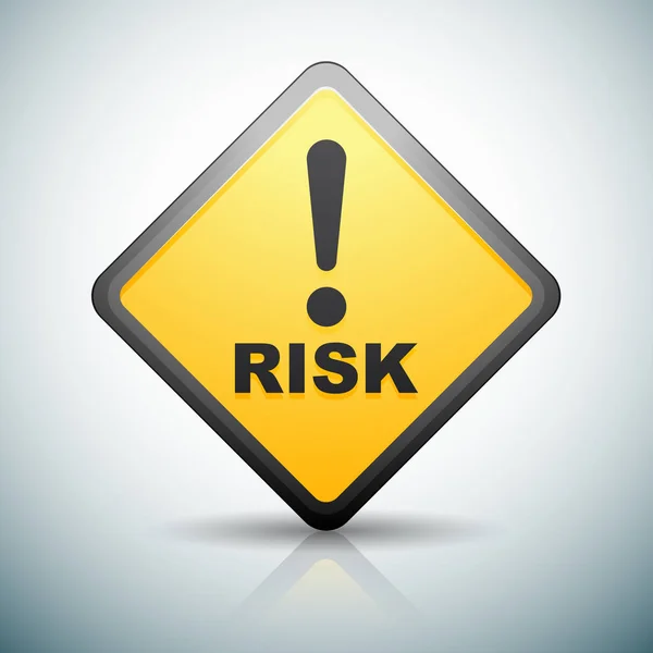 Znak wykrzyknika ryzyka — Wektor stockowy