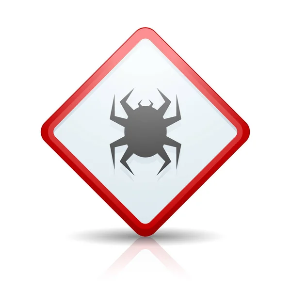 Icono de signo antivirus — Vector de stock