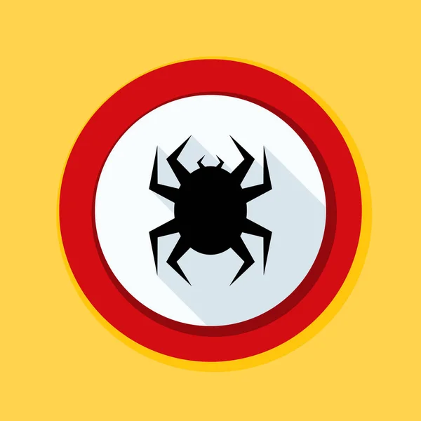 Icono de signo antivirus — Vector de stock