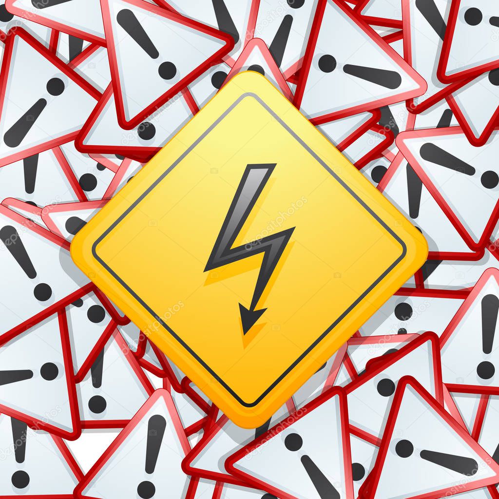 High Voltage Risk sign Stock Vector Image by ©Yuriy_Vlasenko #130041300