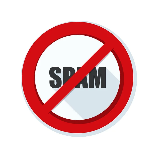 Spam-Warnschild — Stockvektor