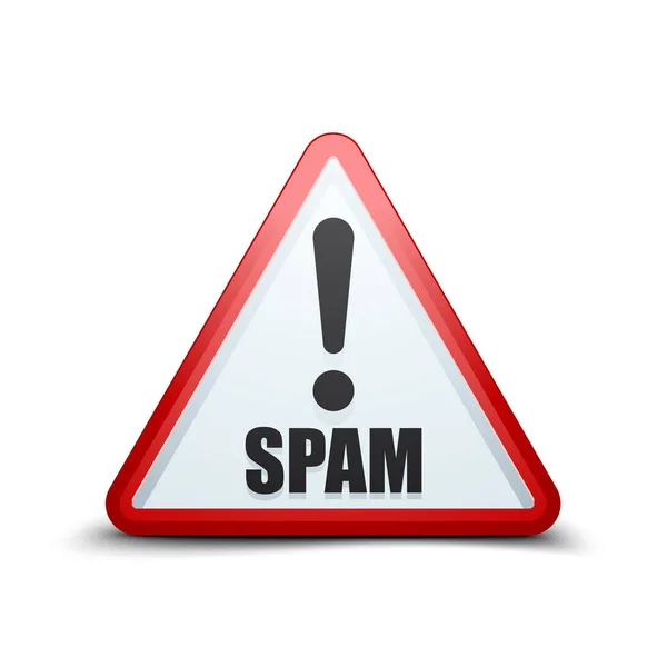 Señal de alerta de spam — Vector de stock