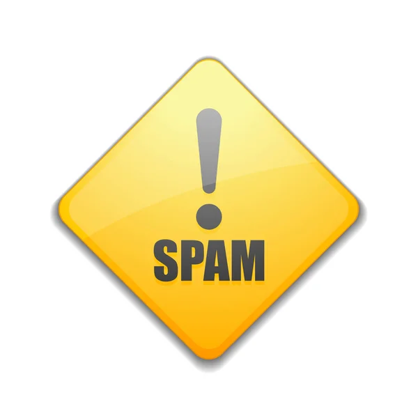 Sinal de alerta de spam —  Vetores de Stock