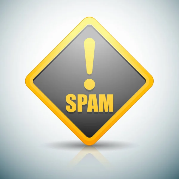 Spam-Warnschild — Stockvektor