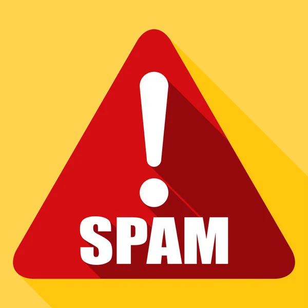 Sinal de alerta de spam — Vetor de Stock