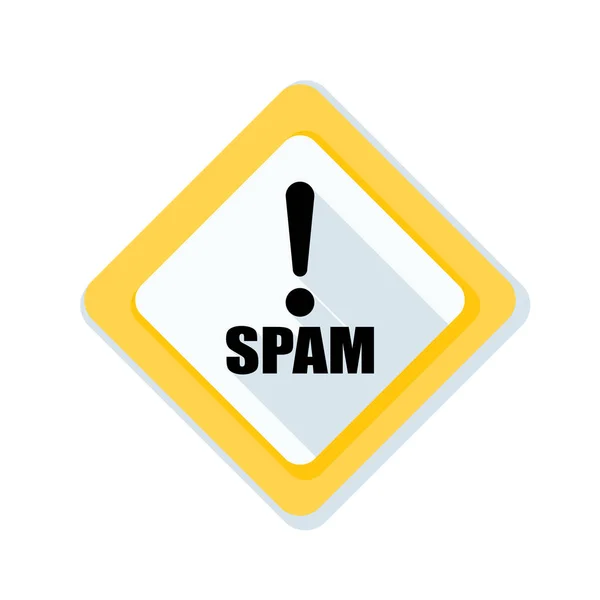 Riasztási jel spam — Stock Vector