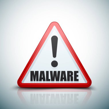 Kötü amaçlı yazılım dikkat tehlike işareti