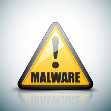 Kötü amaçlı yazılım dikkat tehlike işareti