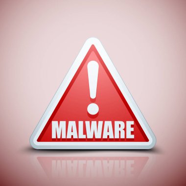 Kötü amaçlı yazılım dikkat tehlike işareti