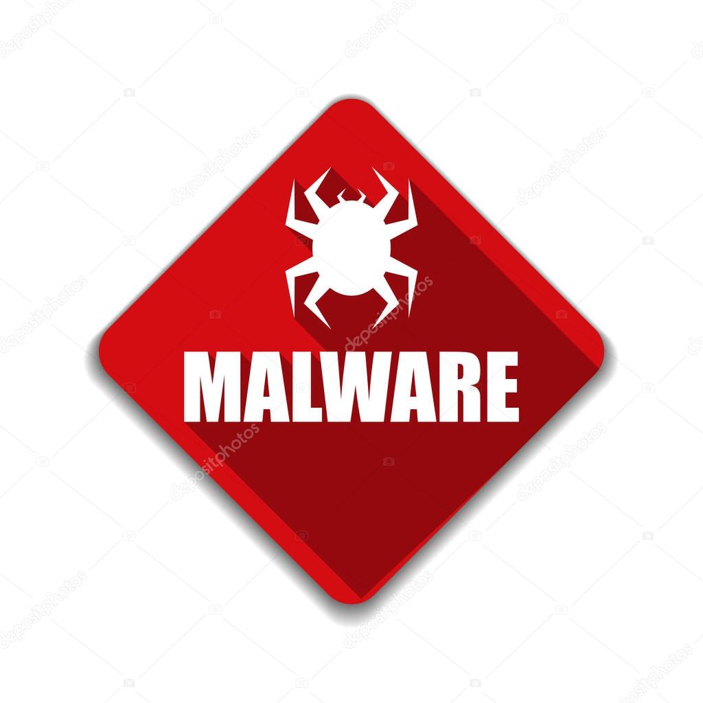 Malware Attention Hazard sign Stock Vector Image by ©Yuriy_Vlasenko ...