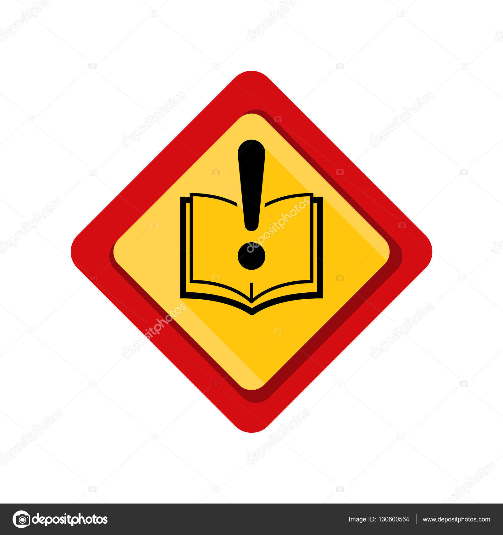 Instruction manual warning sign — Stock Vector © Yuriy_Vlasenko 130600564