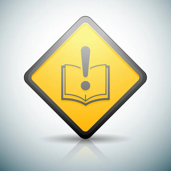 Instruction manual warning sign — Stock Vector © Yuriy_Vlasenko #130600564