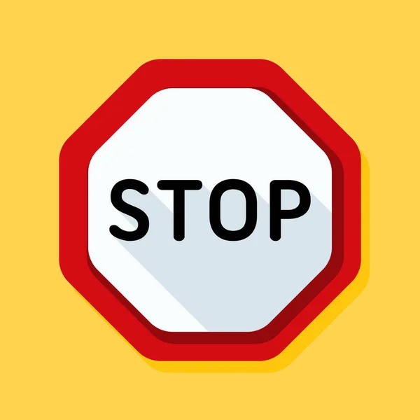 Stop road sign icon — Stock Vector