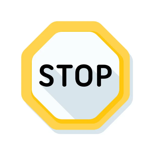 Parar ícone sinal de estrada — Vetor de Stock