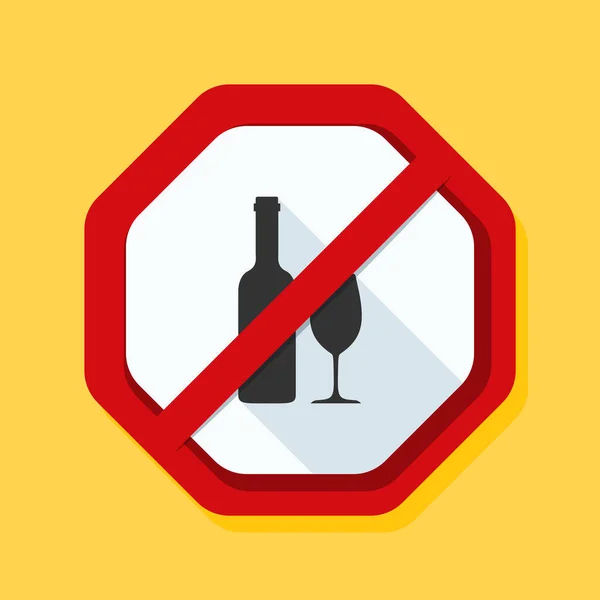 Symbol für alkoholfreie Schilder — Stockvektor