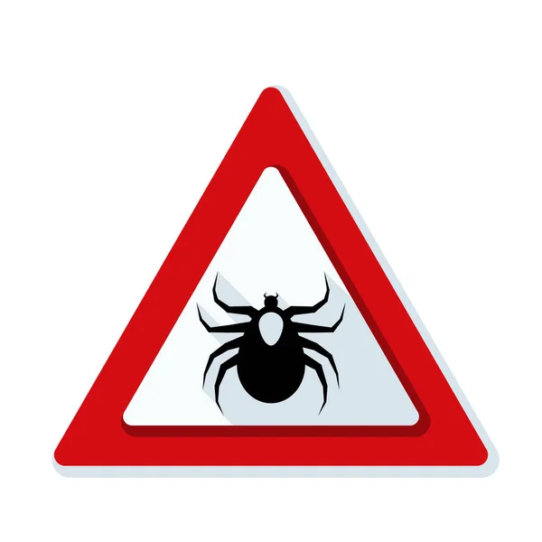 Ticks acarine danger sign — Stock Vector