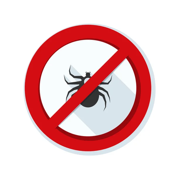 Ticks acarine free sign — Stock Vector