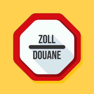 Gümrük işareti (İngilizce olmayan metin - gümrük)