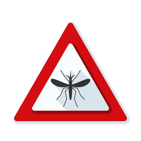 Señal de peligro de mosquitos — Vector de stock