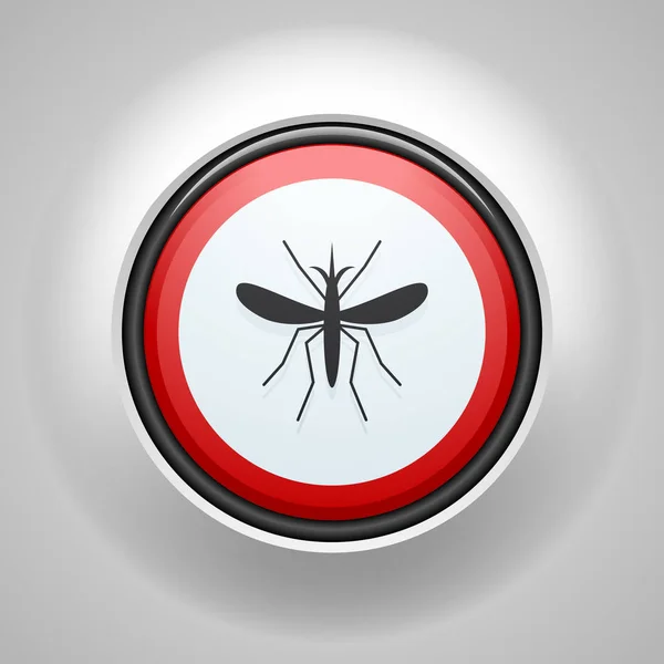 모기 위험 기호 — 스톡 벡터