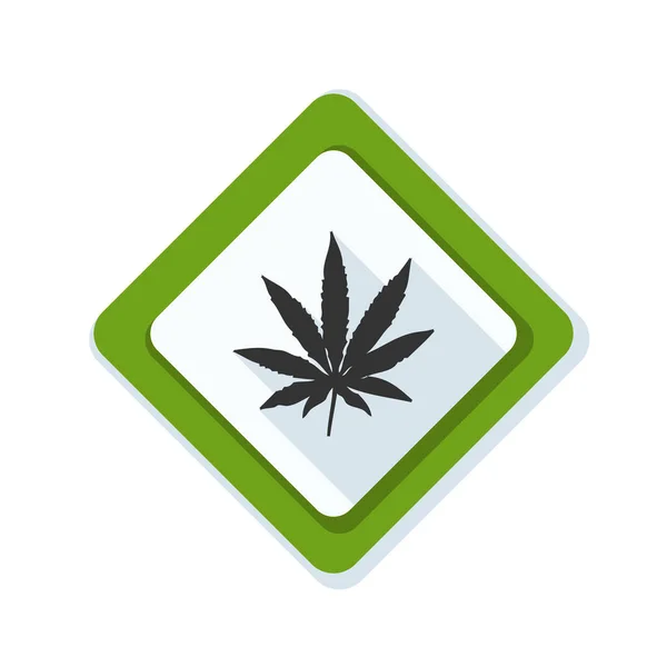 Cannabis danger sign — Stock Vector