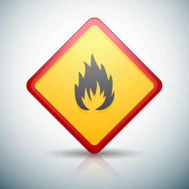 Yanıcı tehlike işareti