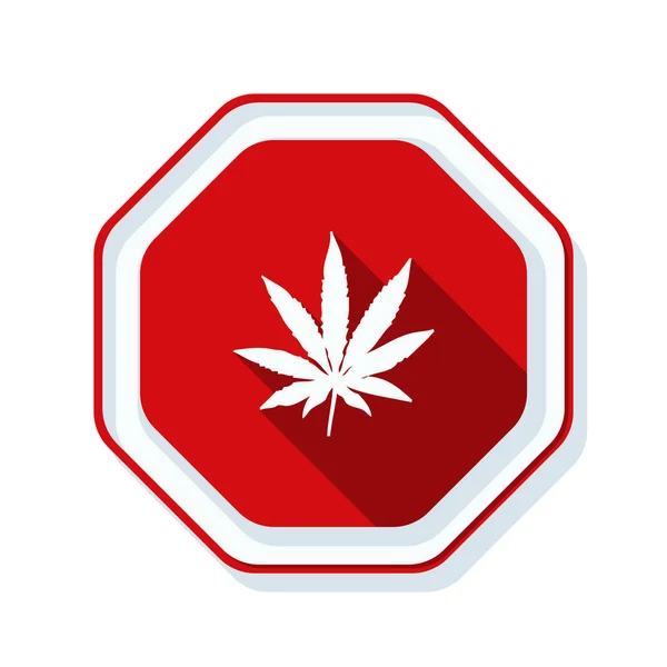Kannabisz veszély jele — Stock Vector