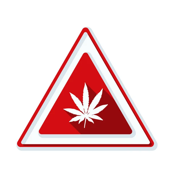 Cannabis-Gefahrenzeichen — Stockvektor
