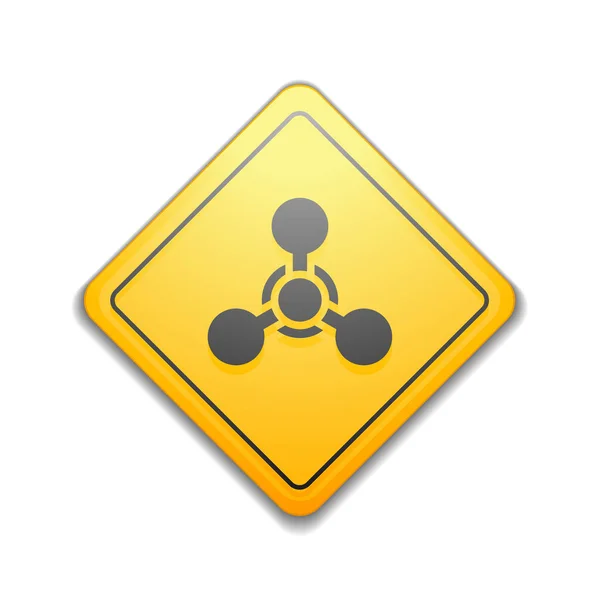 Panneau de danger chimique — Image vectorielle