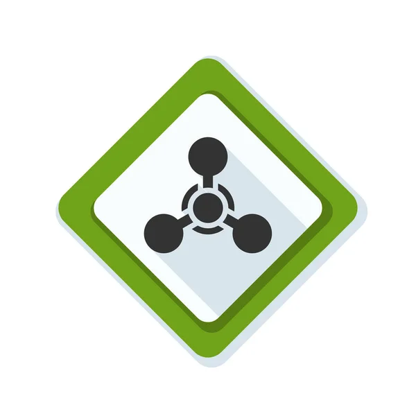 Chemical hazard sign — Stock Vector