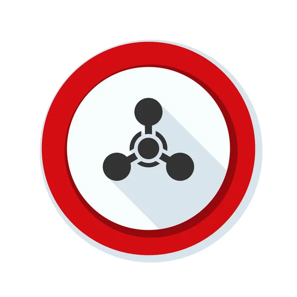 Chemical hazard sign — Stock Vector