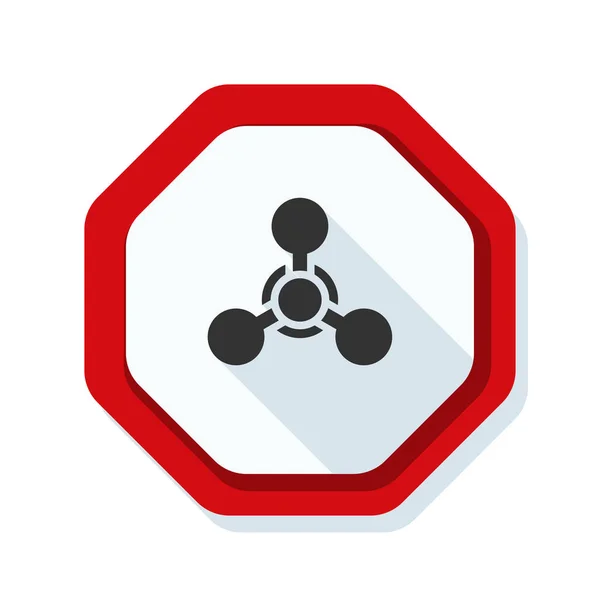 Chemical hazard sign — Stock Vector