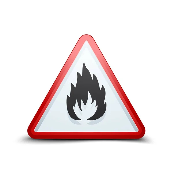 Flammable danger sign — Stock Vector