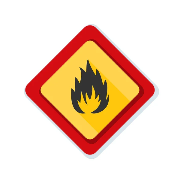 Flammable danger sign — Stock Vector